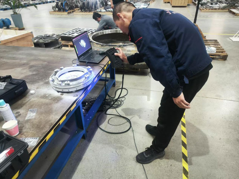 3D laserové skenování pro části prostoru čerpadla